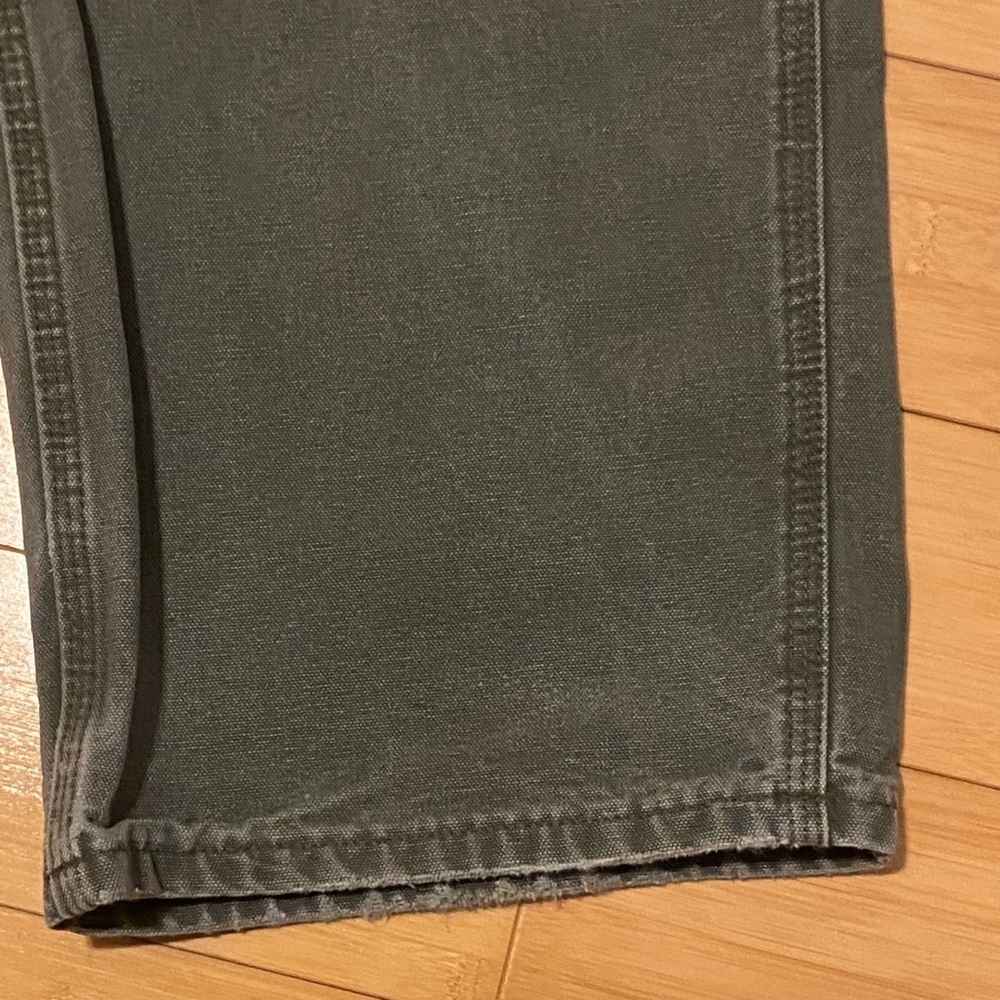 Vintage Carhartt Work Pants Duck Canvas Moss Green 36x30 - Picture 8 of 11